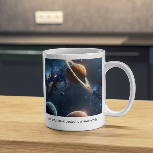 The Existential Crisis Mug | Funny Solar System Coffee Cup